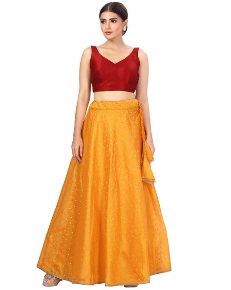 Buy Orange Skirts & Ghagras for Women by Studio Shringaar Online