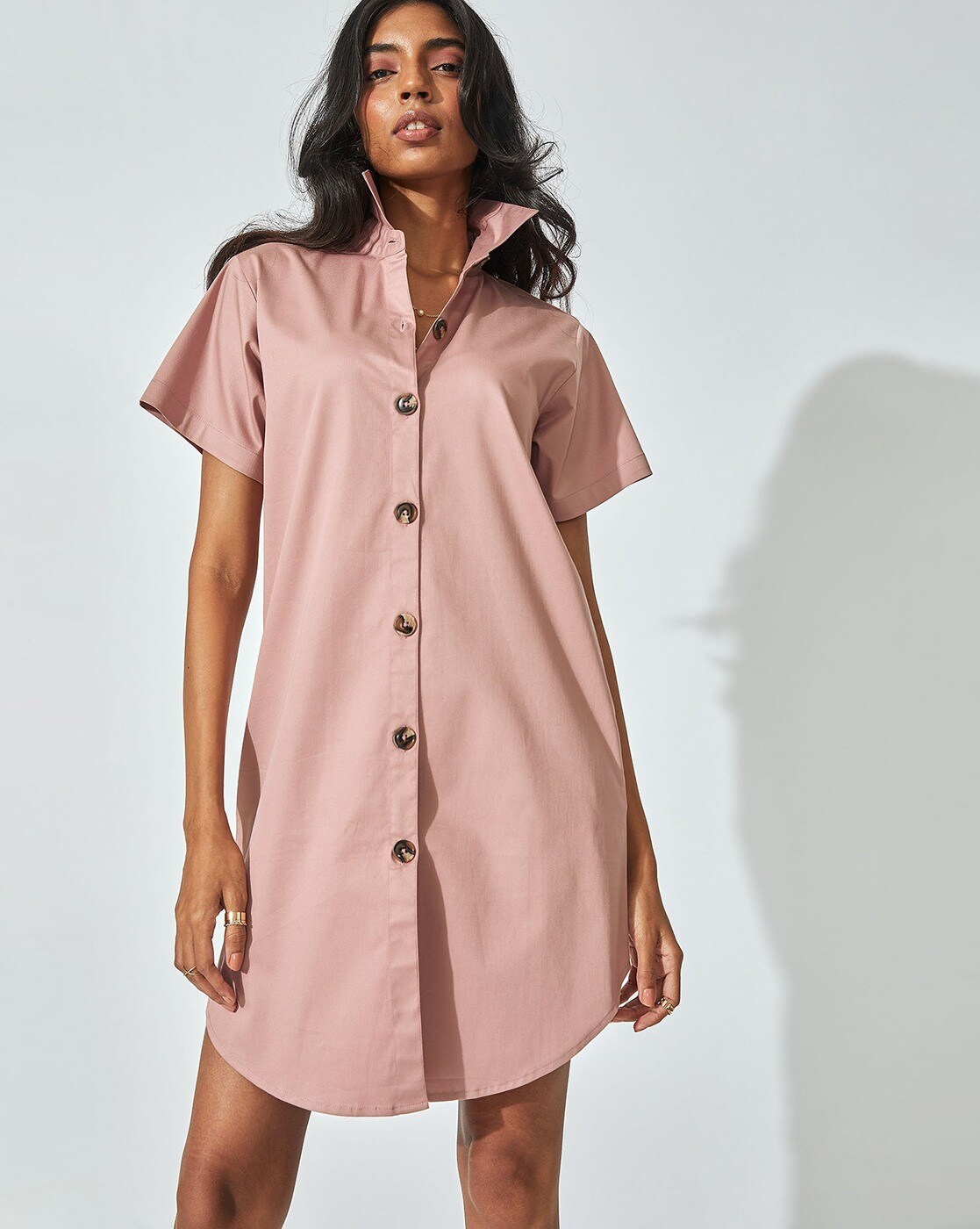 Button down cheap pink dress