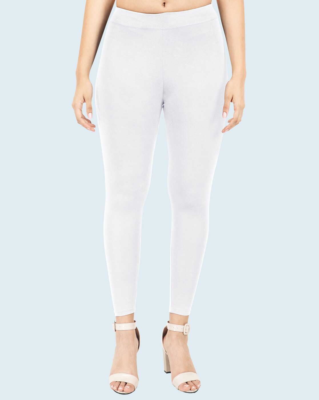 Buy Go Colors White Leggings (XXL) Online