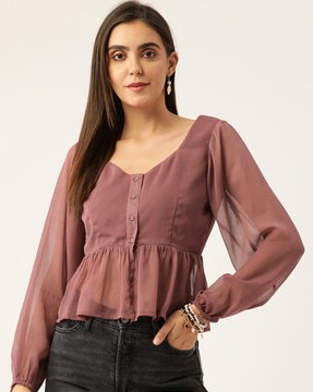 Cap sleeve hotsell peplum top