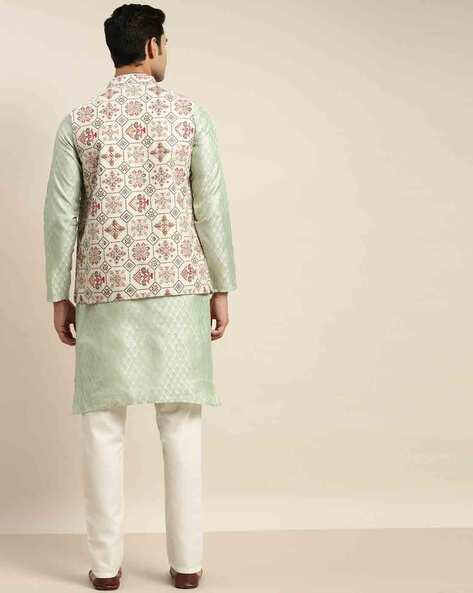 Embellished Kurta with Nehru Jacket