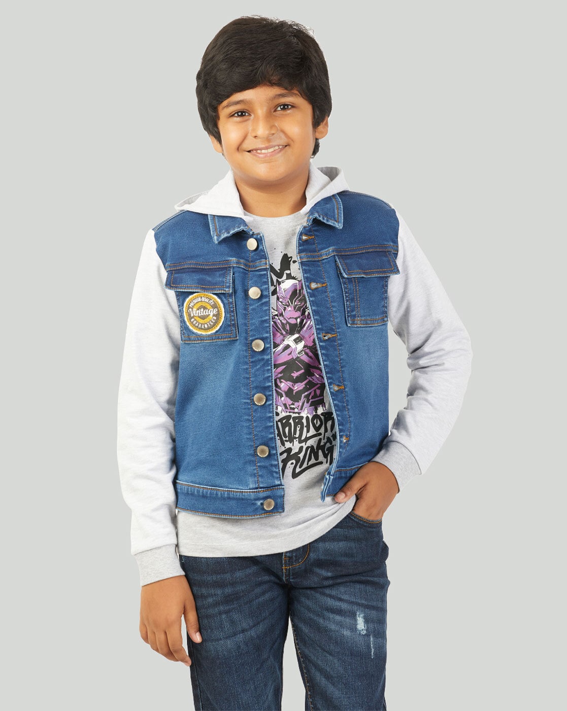 A2Z 4 Kids Kids Boys Denim Jacket Designer Light Blue Ripped India | Ubuy