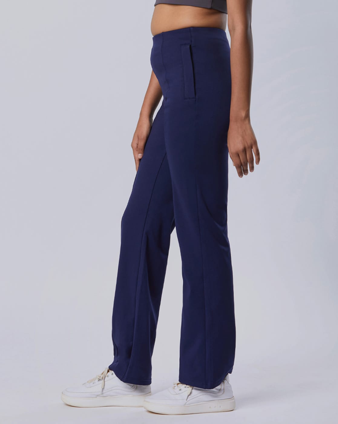 Buy BlissClub Navy On-The-Go Straight Pants for 's Online @ Tata CLiQ