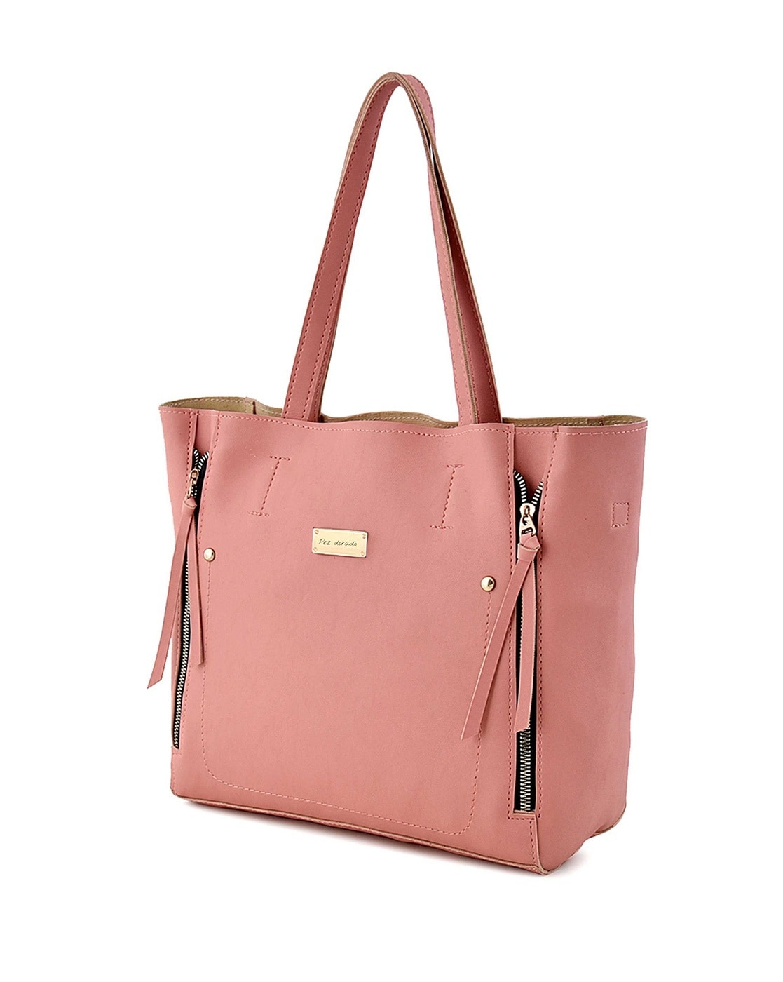 Peach color handbags outlet online