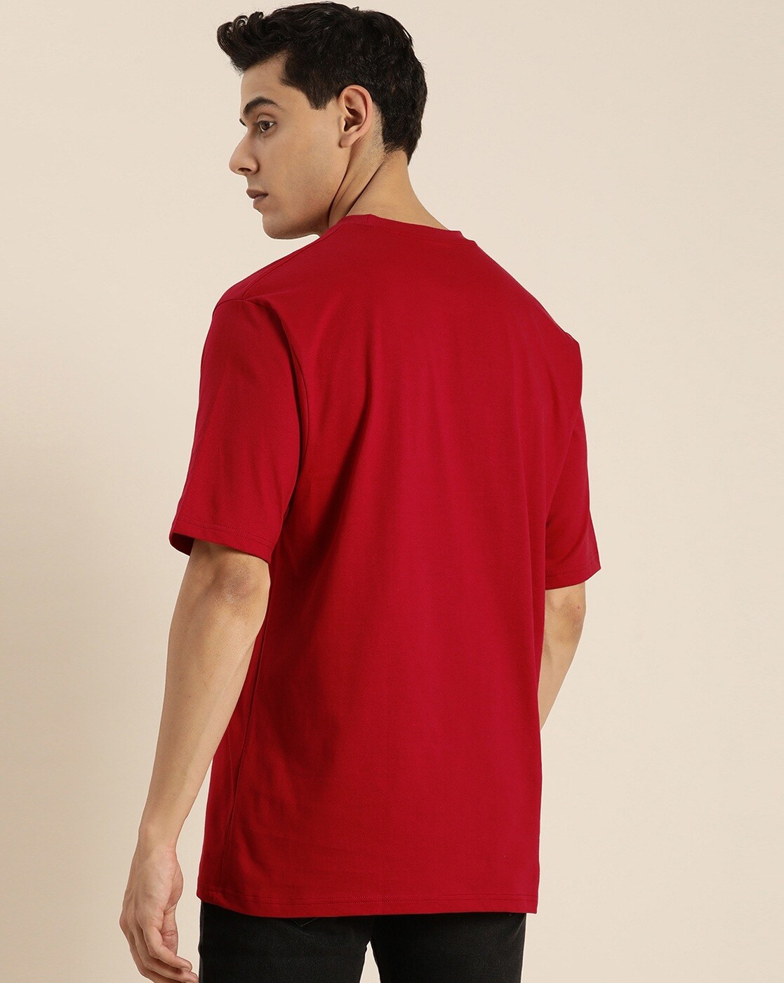 GSA Typography Men Round Neck Red T-Shirt - Buy GSA Typography Men Round  Neck Red T-Shirt Online at Best Prices in India