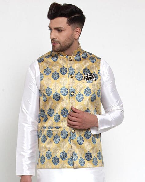 Floral Print Sleeveless Waistcoat