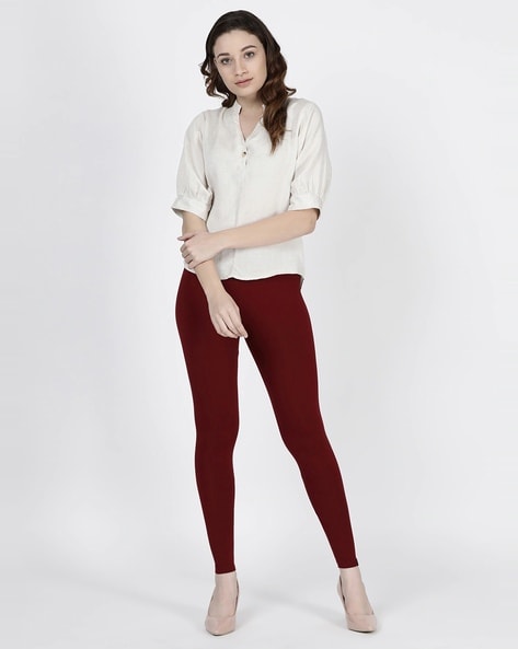 Buy ARIADNE Ankle Length Leggings(Color : Maroon Size: XS) Online at Best  Prices in India - JioMart.