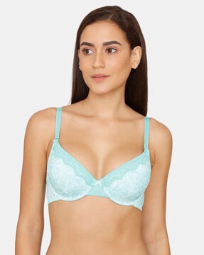 Buy Zivame Mio Amore Padded Wired 3/4th Coverage Beach Top - Green Print at  Rs.598 online