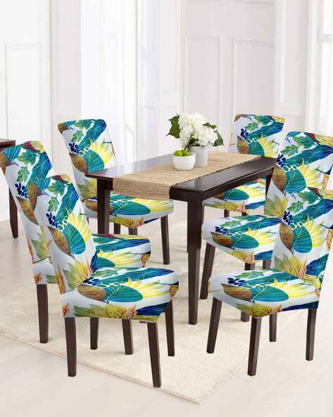 Pack of Dining Chair Slip Covers Leaf