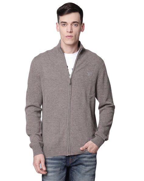 Grey sweater outlet jacket