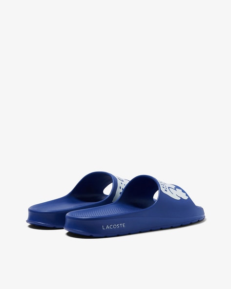 Lacoste outlet slides blue