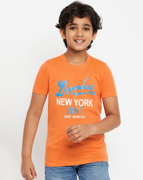 Uniberry Boys Printed Cotton Blend T Shirt