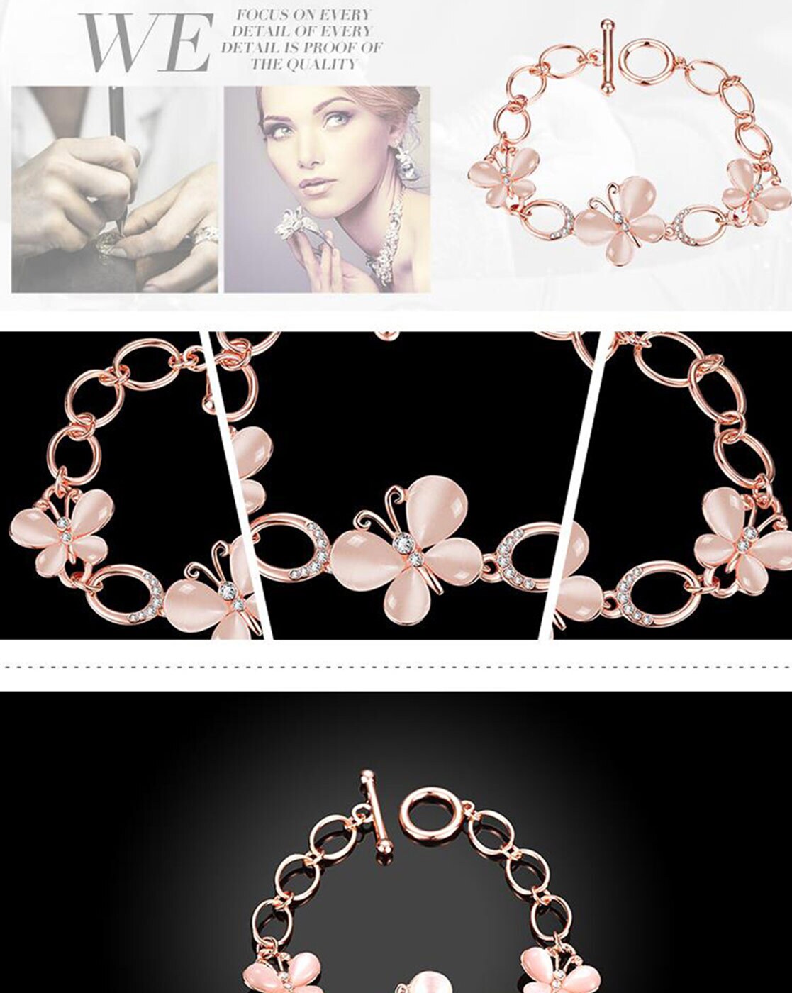 Women's Crystal Watch & Bracelet Set Rose Gold Tone | eBay