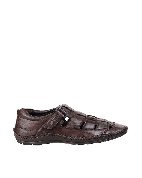 Buy Brown Sandals for Men by Metro Online Ajio