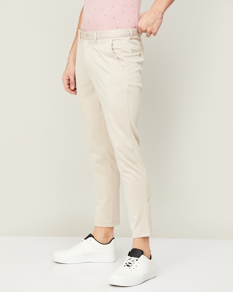 CHINO TROUSERS EXPANDABLE WAIST FINE RIBBED COTTON RICH CASUAL FORMA WEAR