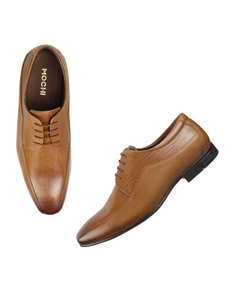 Buy Mochi Men Tan Formal Lace Up Online - Mochi Shoes