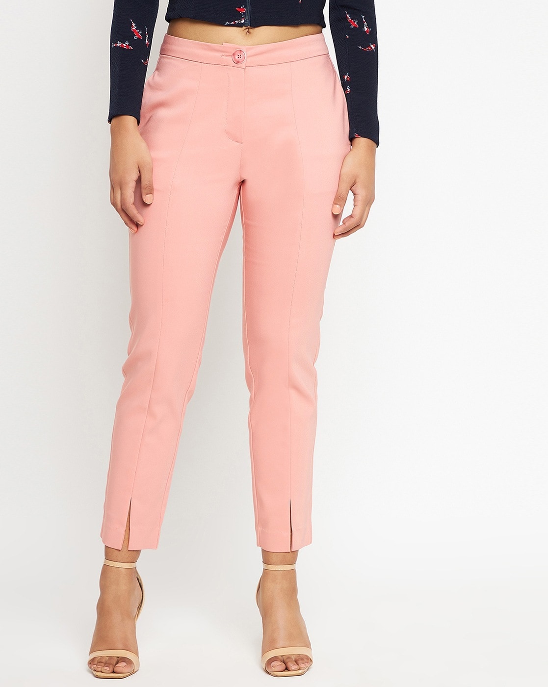 Buy MADAME Black Flared Fit Trousers for Women Online @ Tata CLiQ