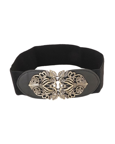 Wide Belt with Metal Accent