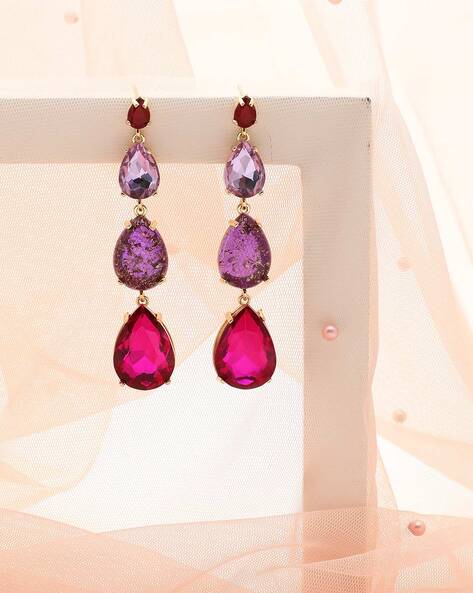 Women Purple Jewellery Set Earrings - Buy Women Purple Jewellery Set Earrings  online in India
