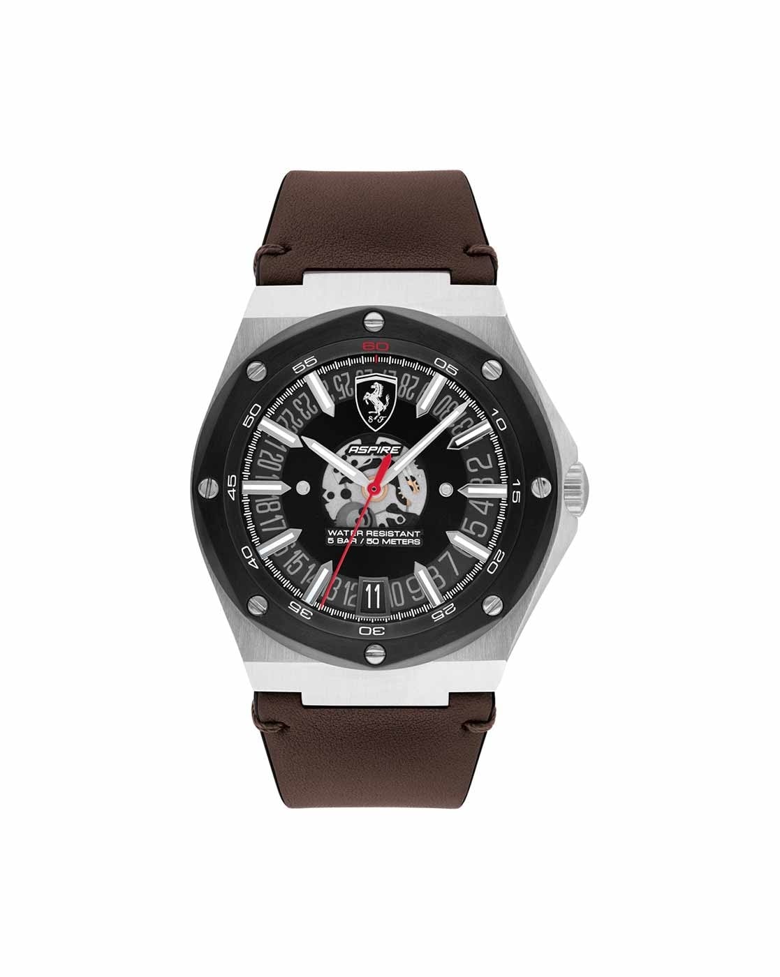 Buy SCUDERIA FERRARI Men Black & Rose Gold Analogue Watch 0830297_SF -  Watches for Men 1905098 | Myntra