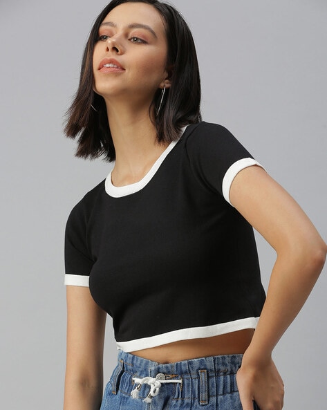 Buy Black Tops for Women by SHOWOFF Online