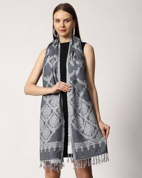 swi stylish Paisley Print Acrylic Stole-picture-27