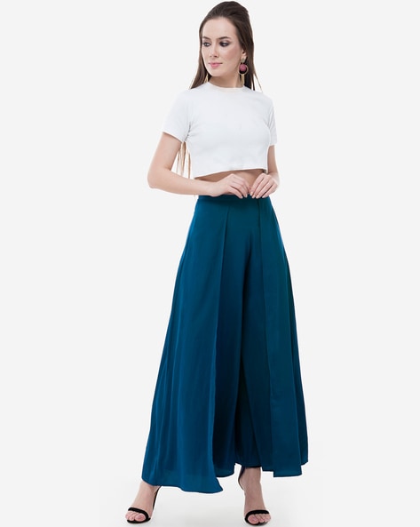 Buy MAURYA Women's Black Color Solid Elasticated Regular Palazzo Pants -  Designer Plazo For Women (3XL) Online at Best Prices in India - JioMart.