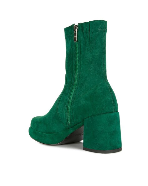 Green mid clearance calf boots