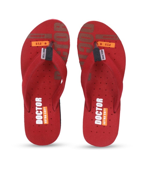 Buy Red Flip Flop Slippers for Women by Doctor Extra Soft Online