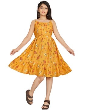 FabRasiya Women Tiered Yellow Dress  Buy FabRasiya Women Tiered Yellow  Dress Online at Best Prices in India  Flipkartcom