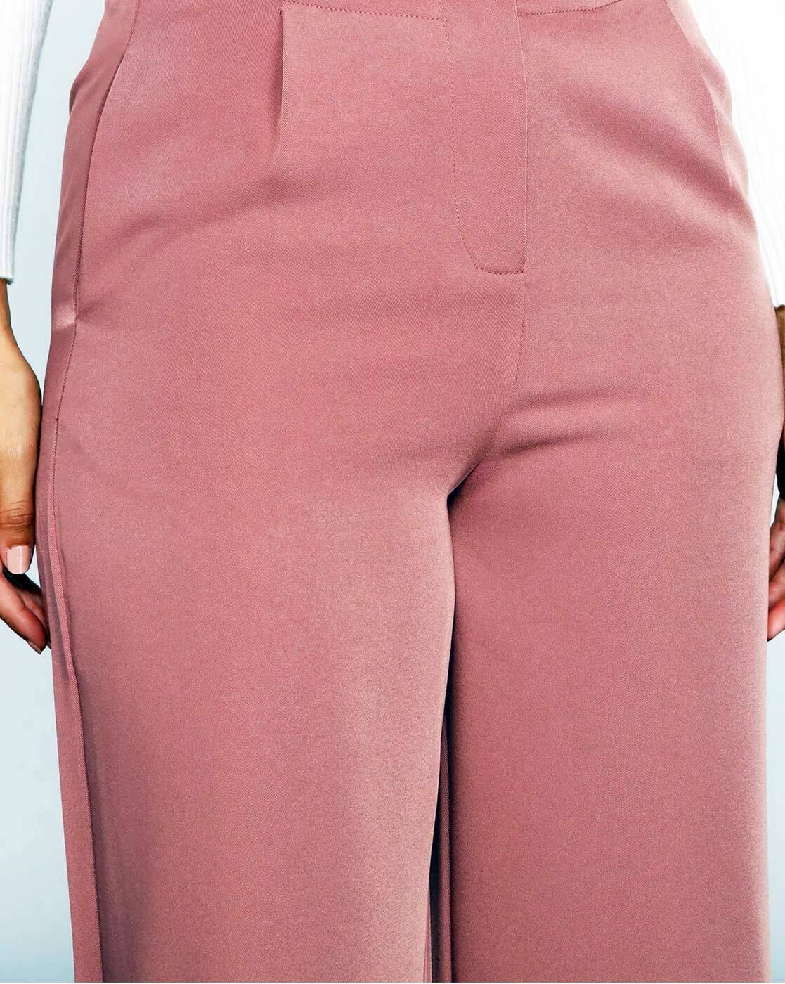 Buy Peach Trousers & Pants for Women by ADDYVERO Online