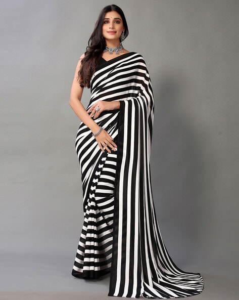 Striped Saree - Etsy