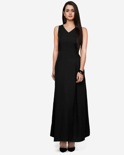 Areca Designer Women Fit and Flare Black Dress - Buy Areca Designer Women  Fit and Flare Black Dress Online at Best Prices in India | Flipkart.com