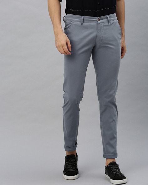 Polyester Lycra Multicolor Mens Casual Pants Flat Trousers