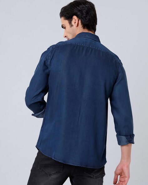 Light-blue Denim Shirt - Selling Fast at Pantaloons.com