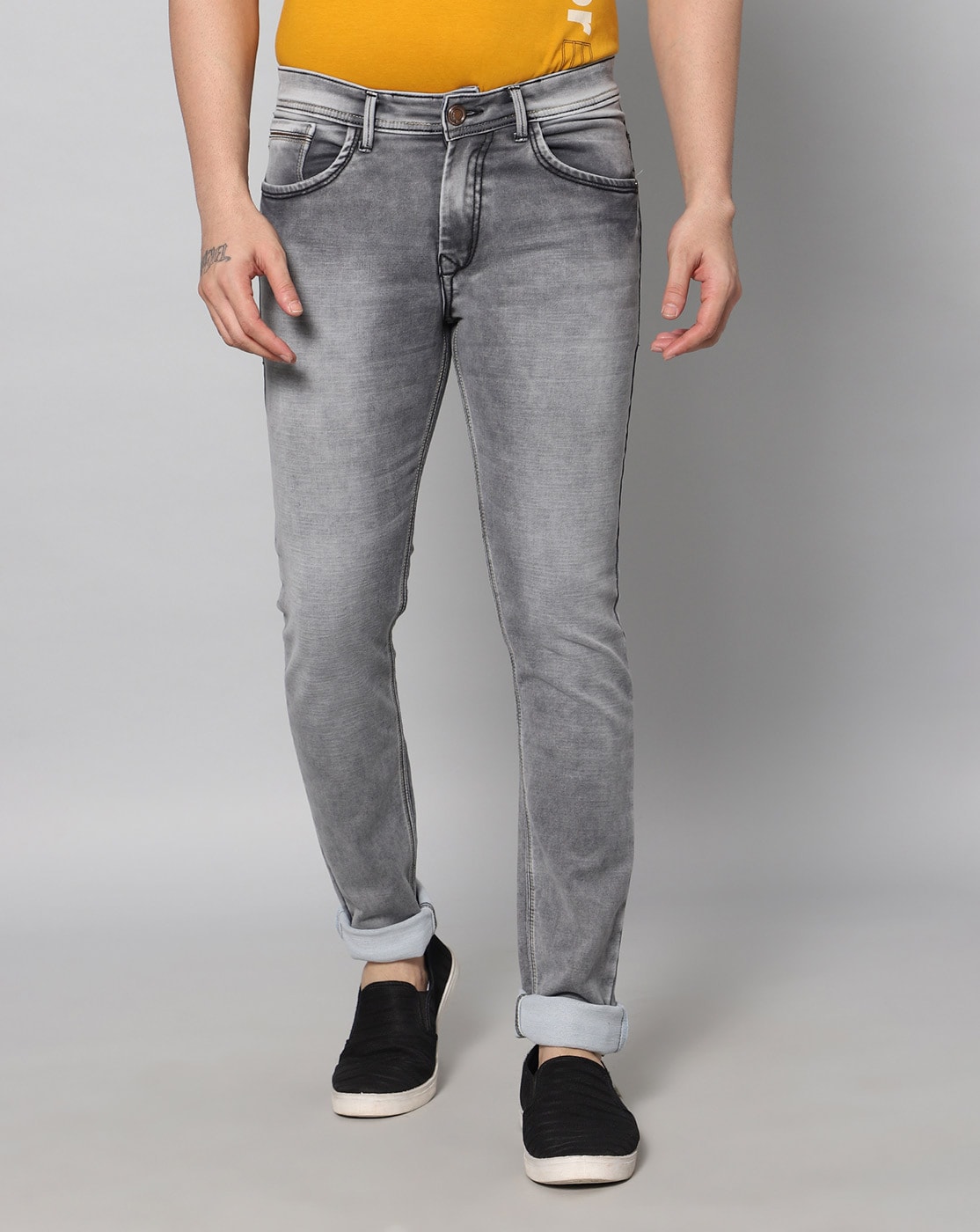 Shop Jordan Craig Distressed Skinny Jeans JR1102-GRY grey | SNIPES USA