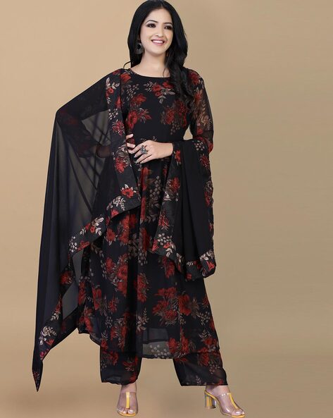 Buy Black Kurta Suit Sets for Women by FIORRA Online  Ajiocom