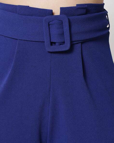 Buy Ginger by Lifestyle Light Blue Regular Fit Pants for Women Online   Tata CLiQ