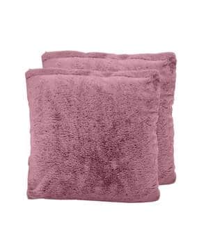 Set of 2 Square-Shape Cushion Covers with Zip Closure