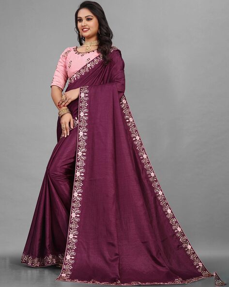 Wine and Gold Colored Art Silk Woven Design Soft Silk Saree – BharatSthali