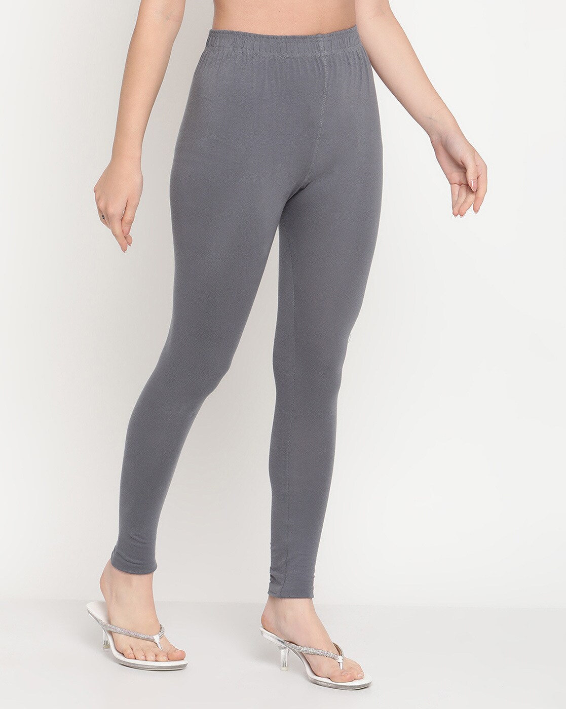 High Waisted Maternity Support Sports Leggings - Grey