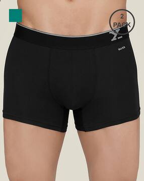 Pack of 2 Logo Print Trunks with Elasticated Waistband