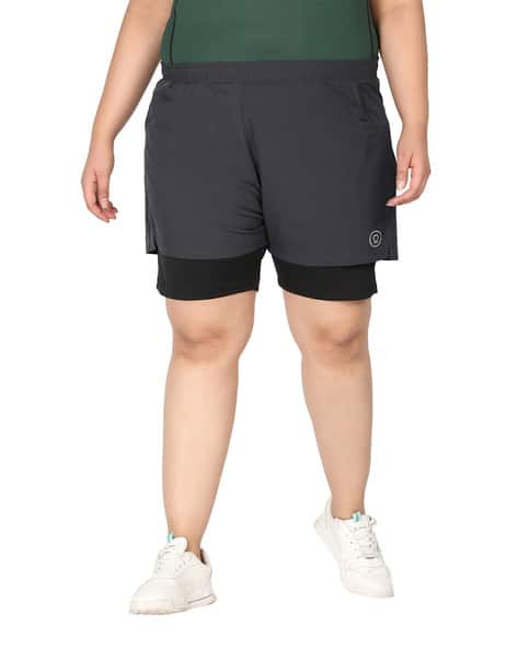 Buy Dark Grey Shorts for Women by Chkokko Online - Main Image