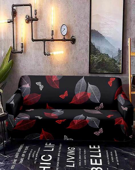 Cortina Eyelet Curtain Leaf Print Two Seater Sofa Cover