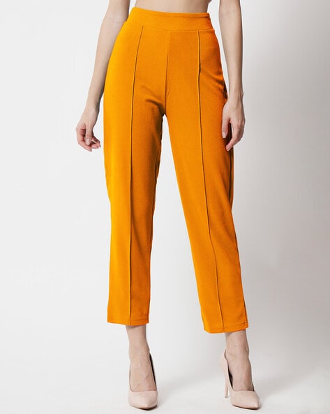 Egg White Side zip fit and flare trousers Without pockets   NikkiKClothing