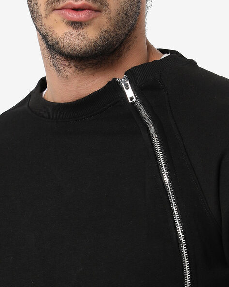 Zip discount side sweatshirt