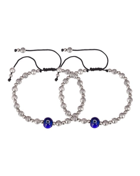 Buy online Women Black Western Evil Eye Thread Anklet from fashion  jewellery for Women by Silvermerc Designs for ₹749 at 70% off