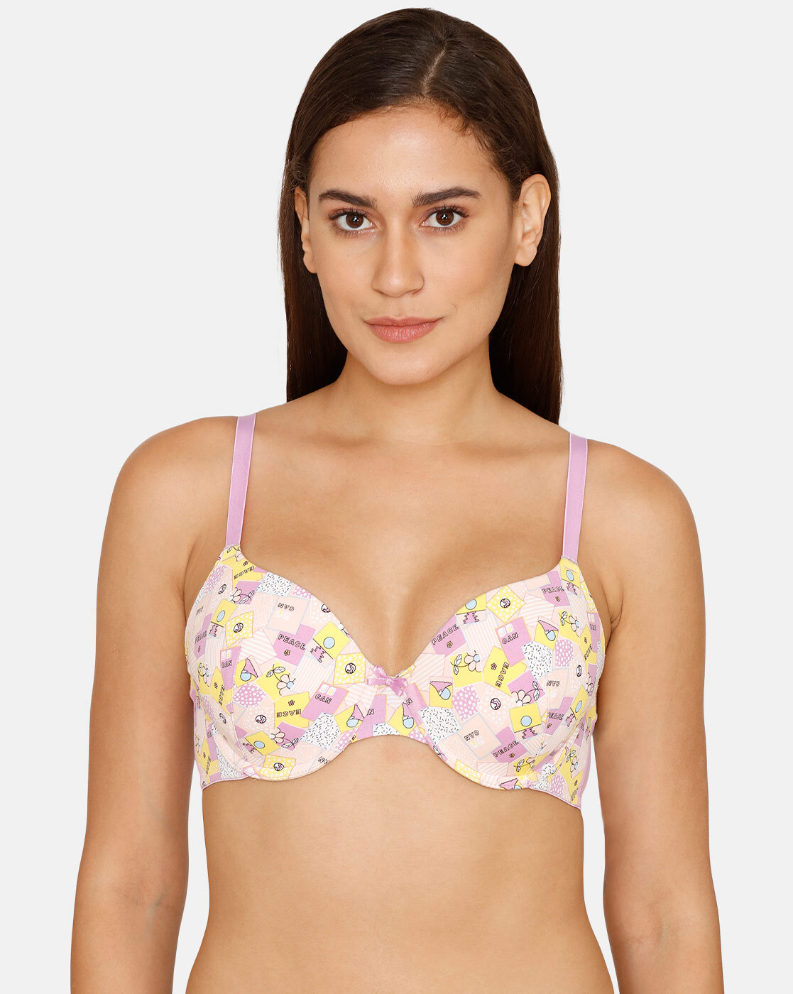 Zivame Woodstock Mood Padded Non Wired 3/4th Coverage T-Shirt Bra