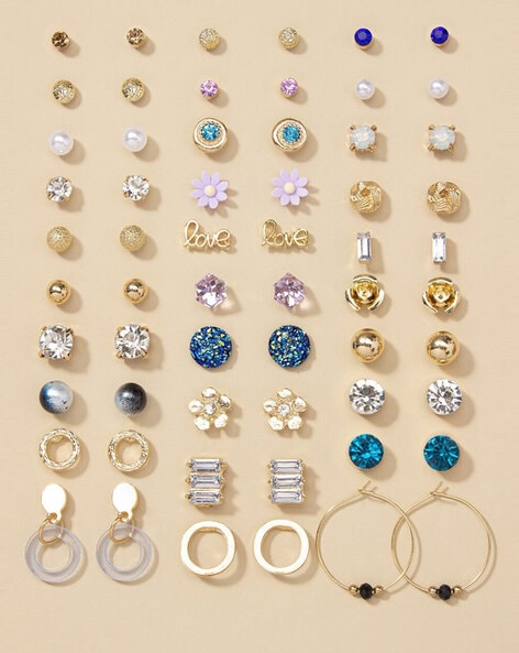 Blue Stud Earrings for Girls - Dazzle Accessories-hoanganhbinhduong.edu.vn