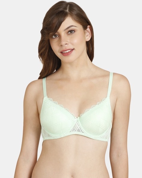 Padded Wired Medium Coverage Lace Bra